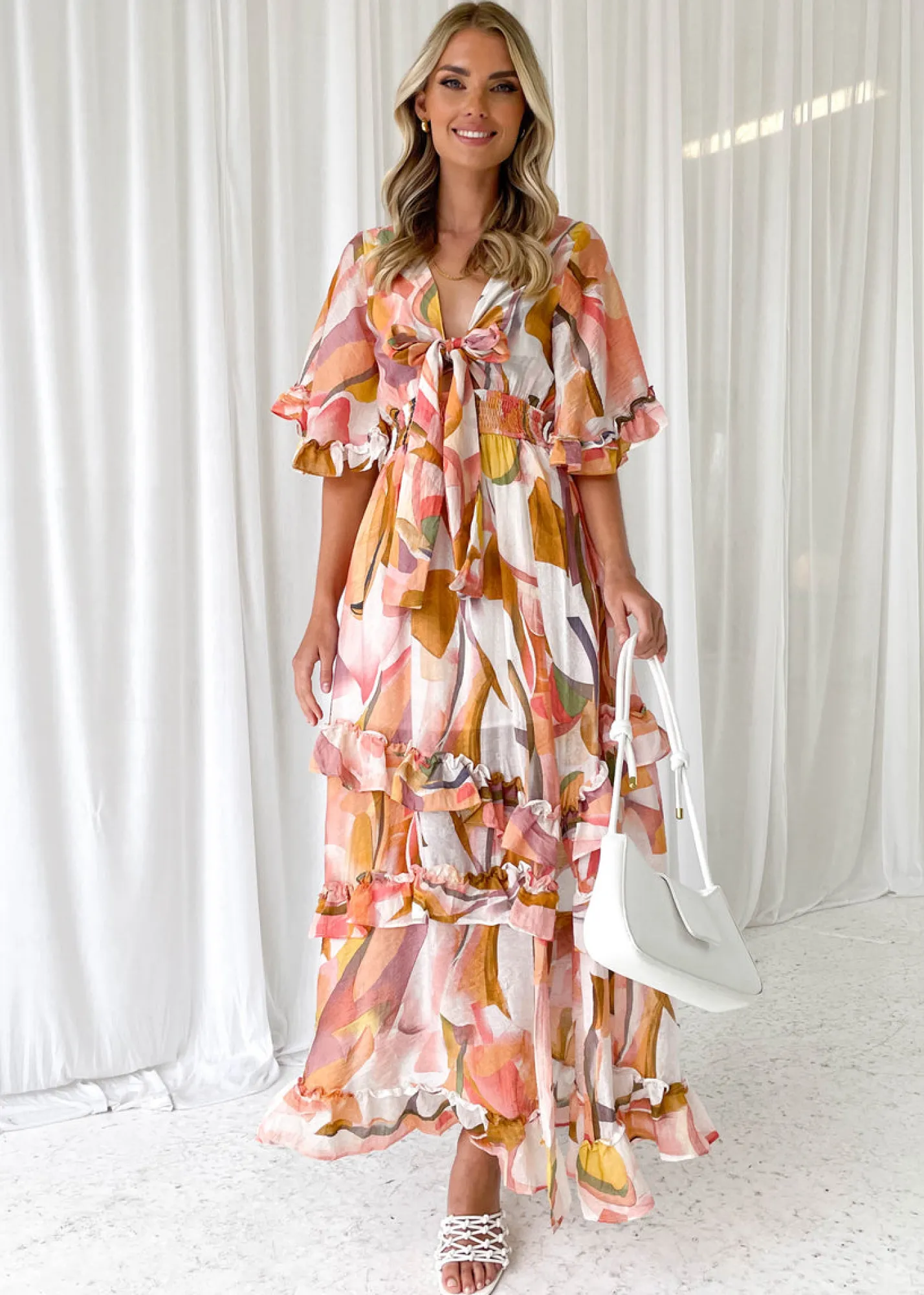 Women Gingham & Heels Maxi>Emzie Maxi Dress