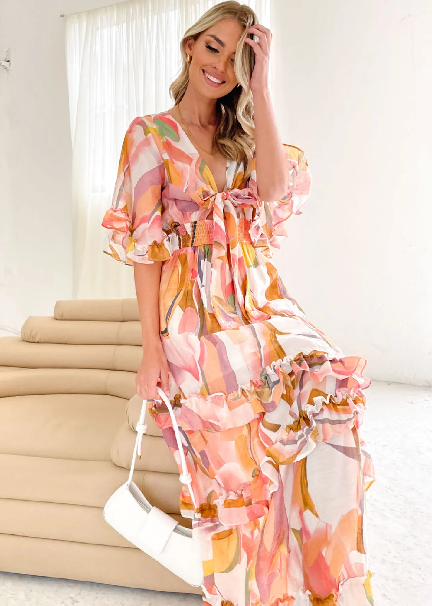 Women Gingham & Heels Maxi>Emzie Maxi Dress