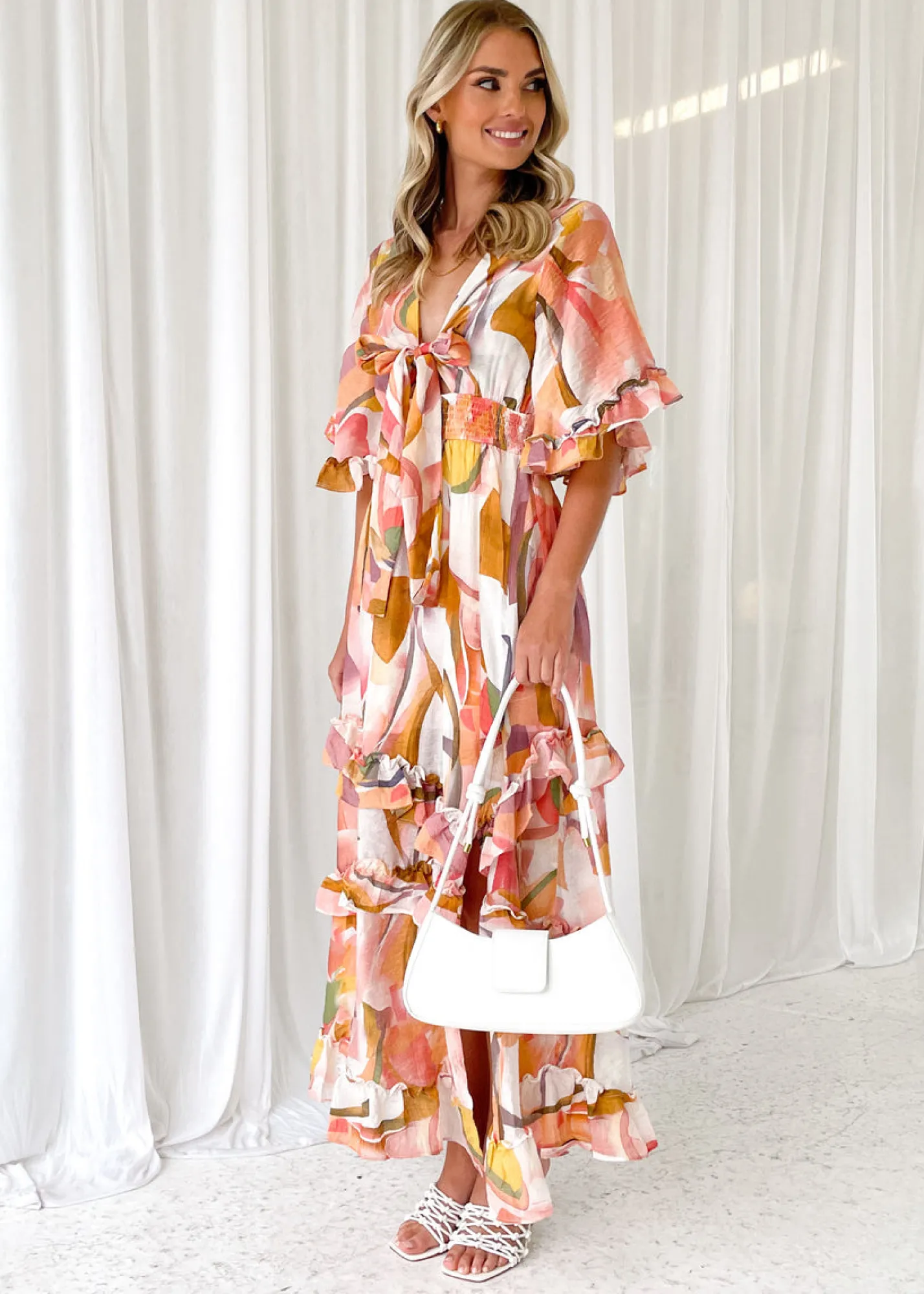 Women Gingham & Heels Maxi>Emzie Maxi Dress