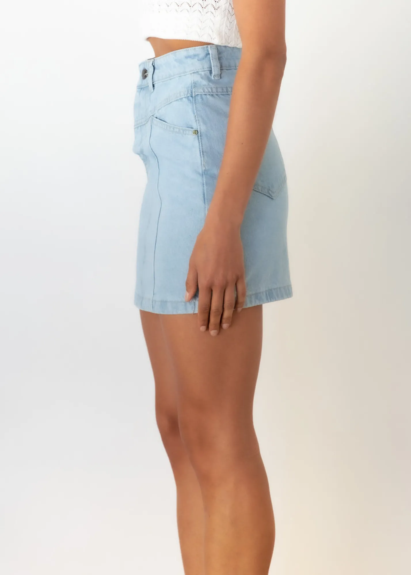 Women Gingham & Heels Skirts>Enzo Denim Skirt