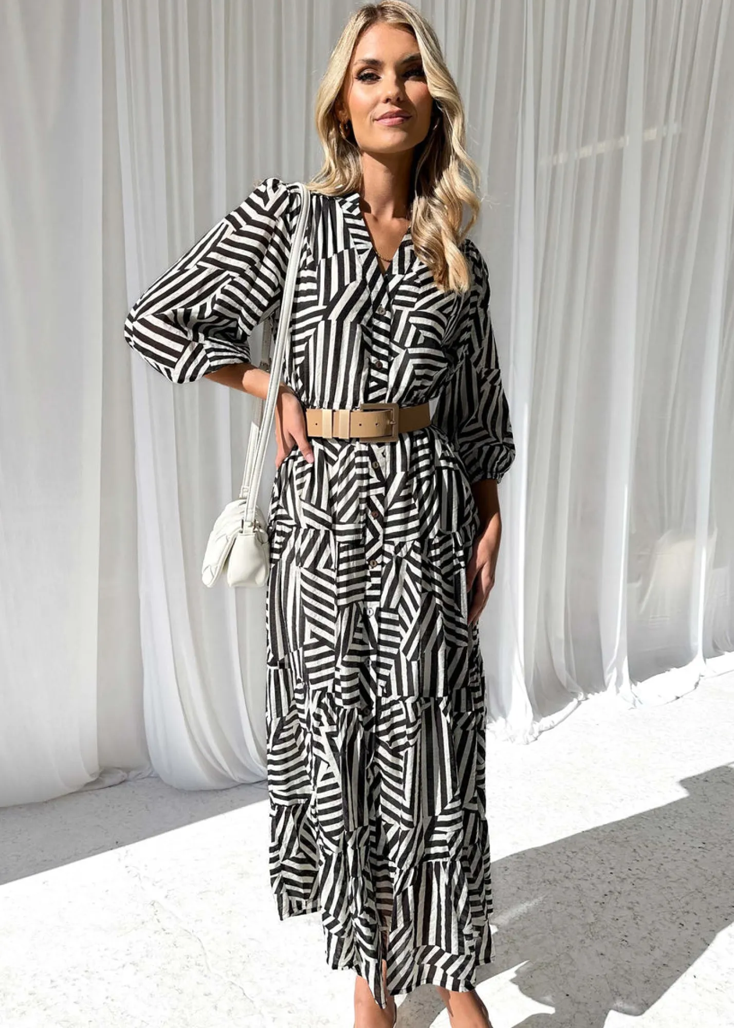 Women Gingham & Heels Midi>Evange Midi Dress
