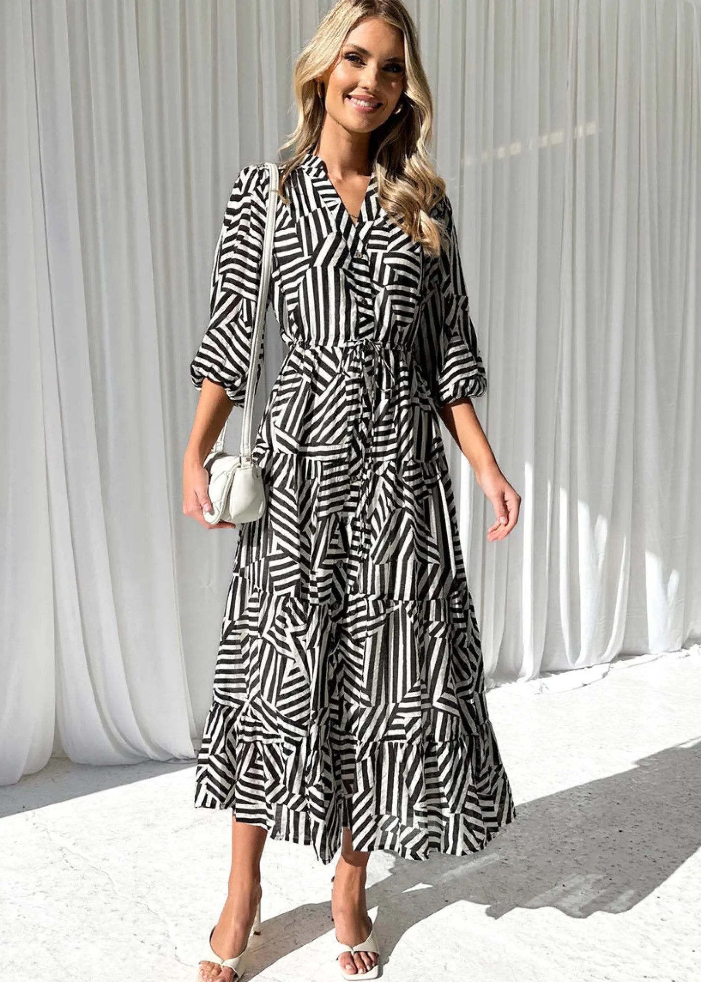 Women Gingham & Heels Midi>Evange Midi Dress
