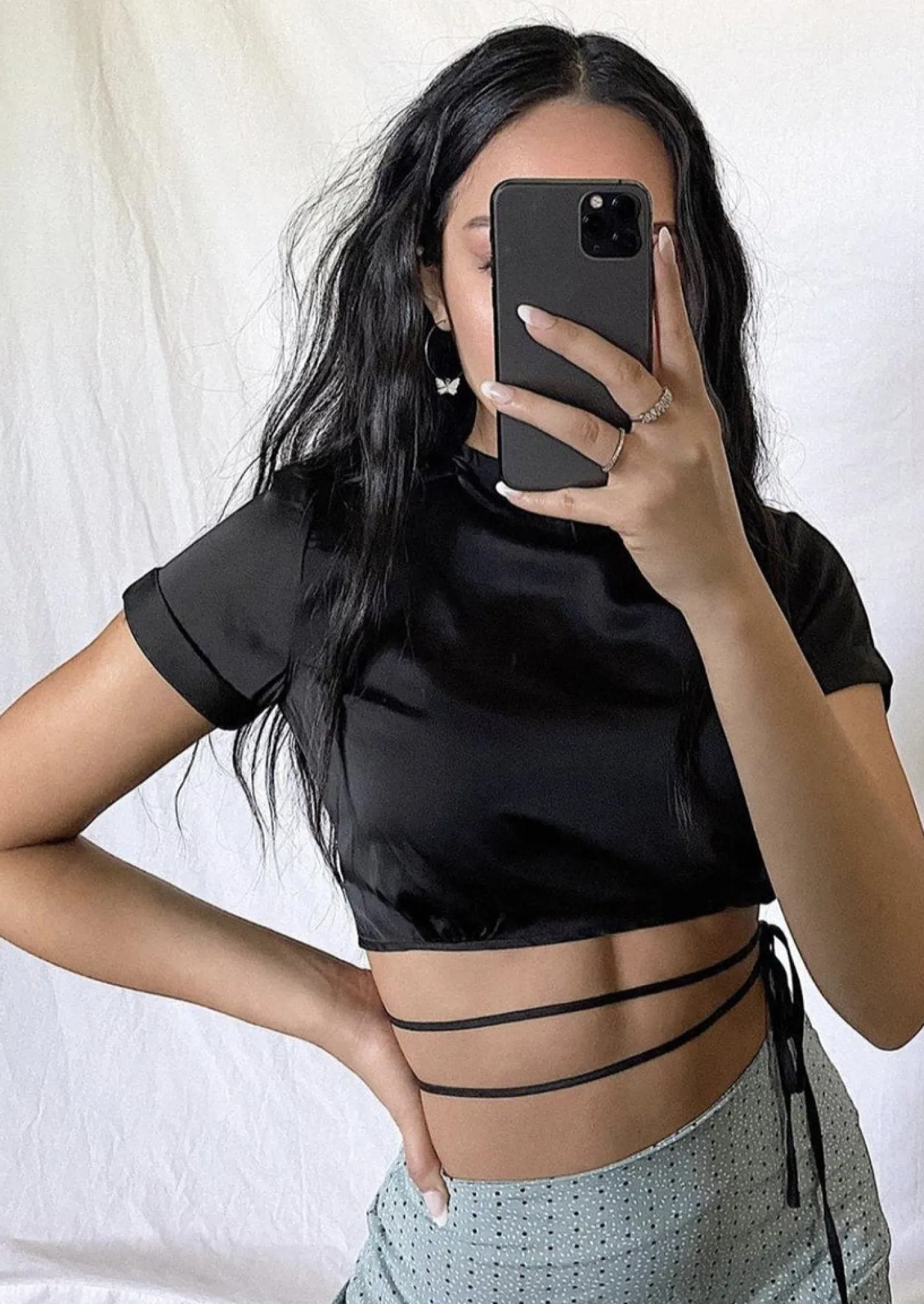 Women Gingham & Heels Crops>Evant Crop Top