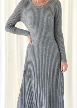 Women Gingham & Heels Knit Dresses><noscript><img width=