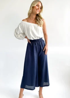 Women Gingham & Heels Pants>Finch Linen Pant