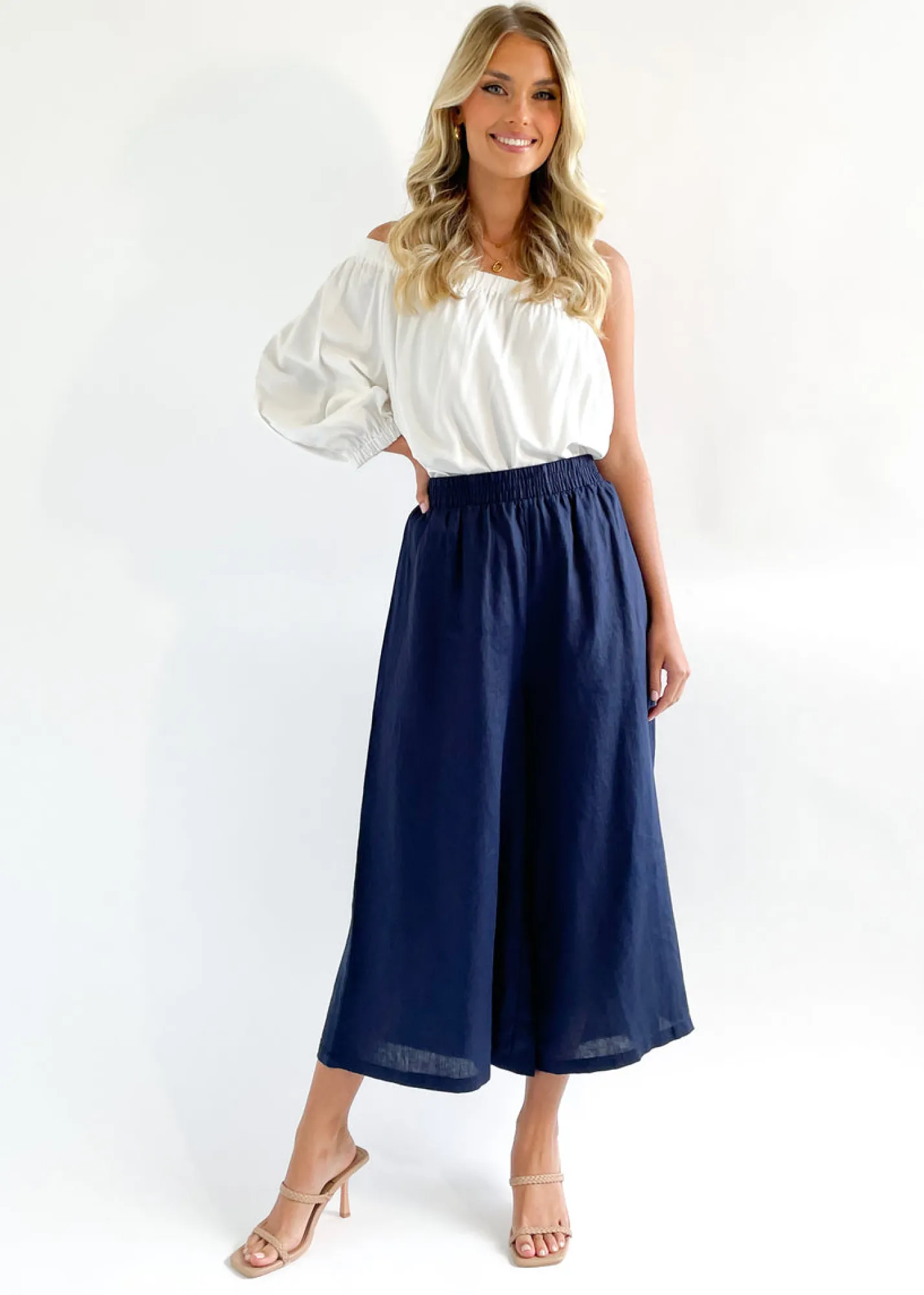 Women Gingham & Heels Pants>Finch Linen Pant