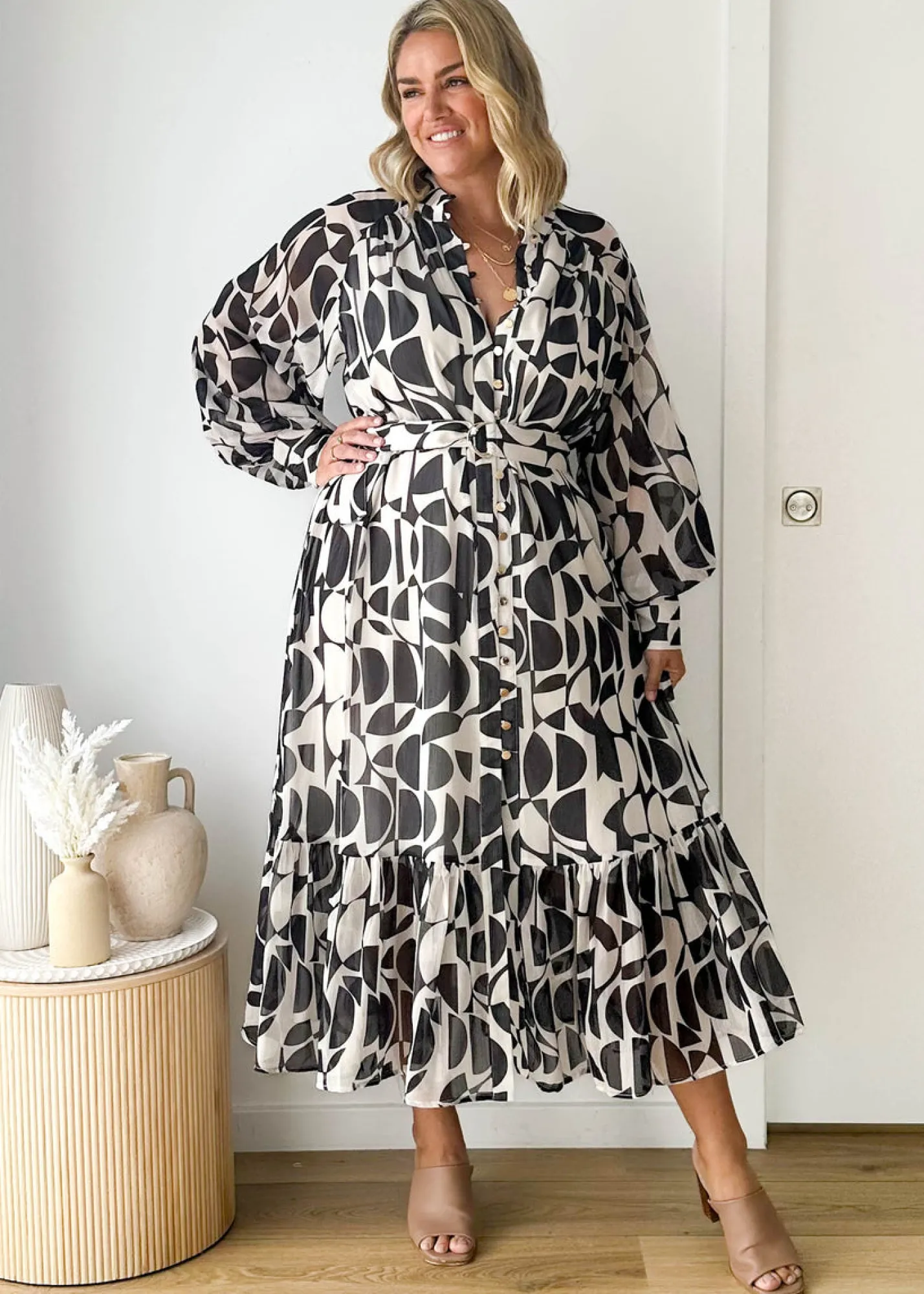 Women Gingham & Heels Midi>Finnian Midi Dress