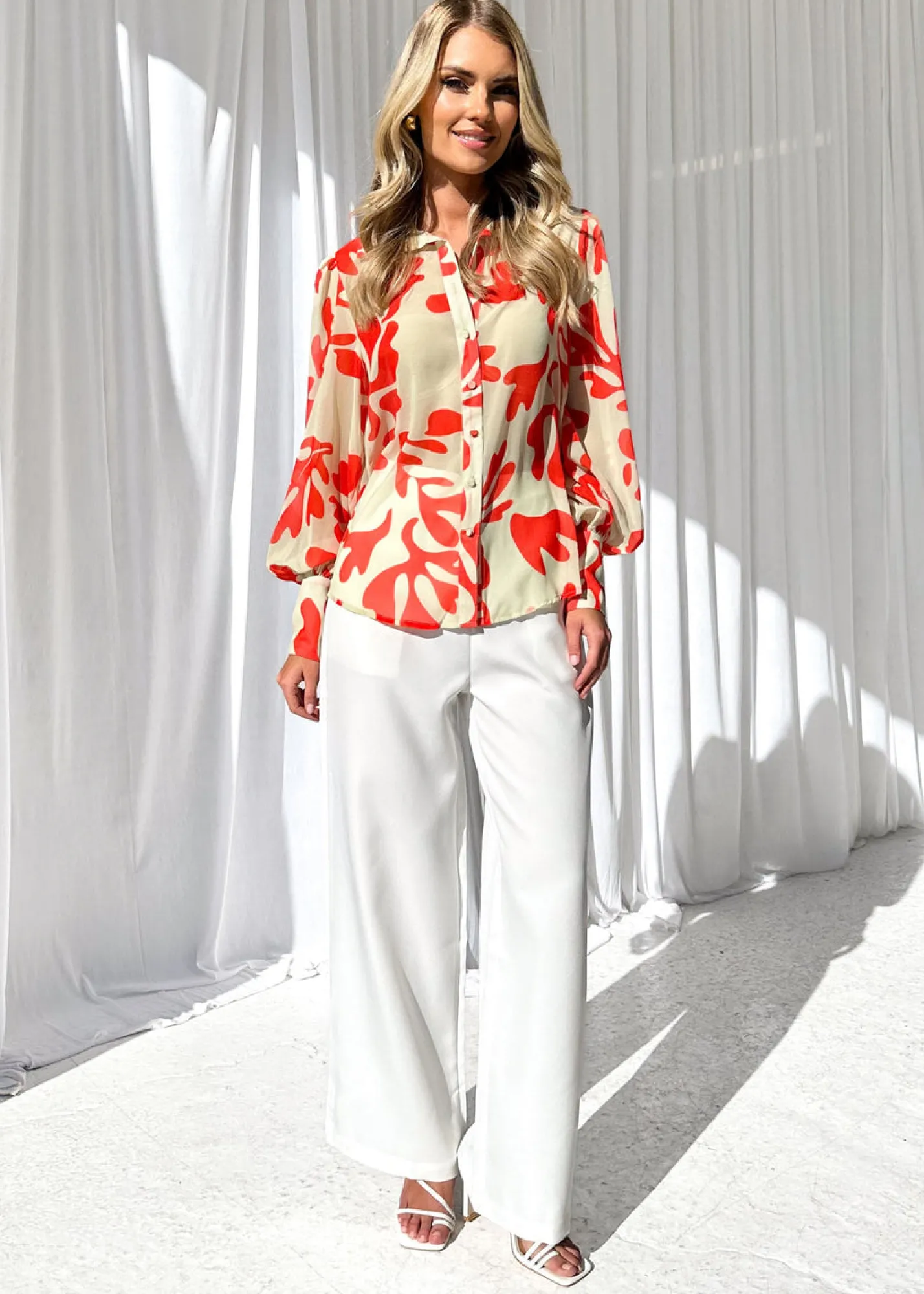Women Gingham & Heels Blouses>Fleetwood Blouse