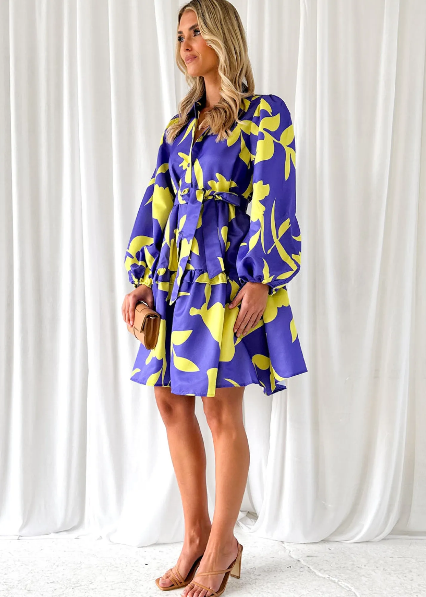 Women Gingham & Heels Short>Freeda Dress