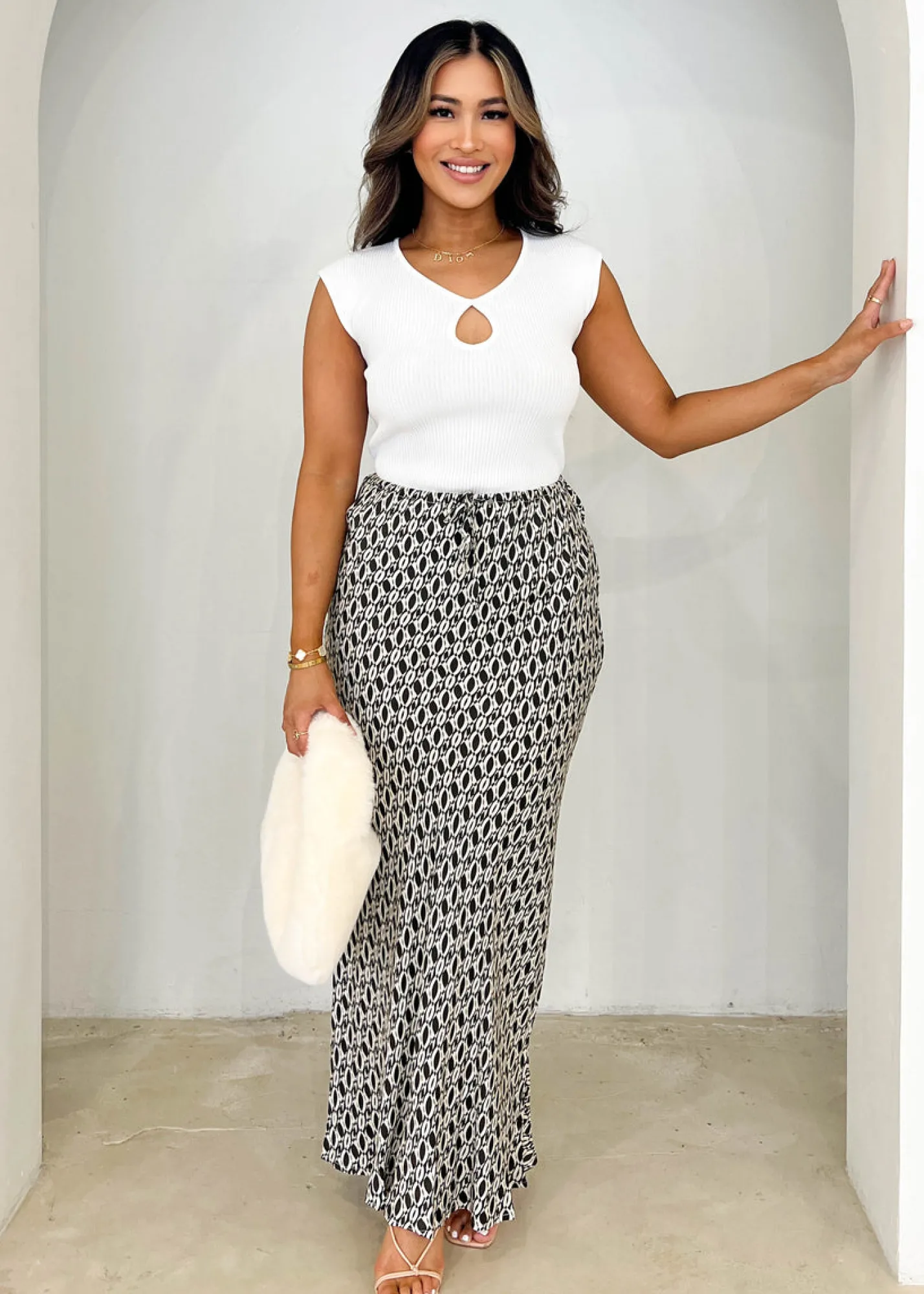 Women Gingham & Heels Skirts>Gabbey Midi Skirt