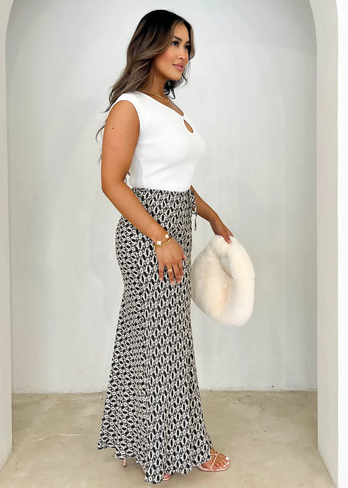Women Gingham & Heels Skirts>Gabbey Midi Skirt