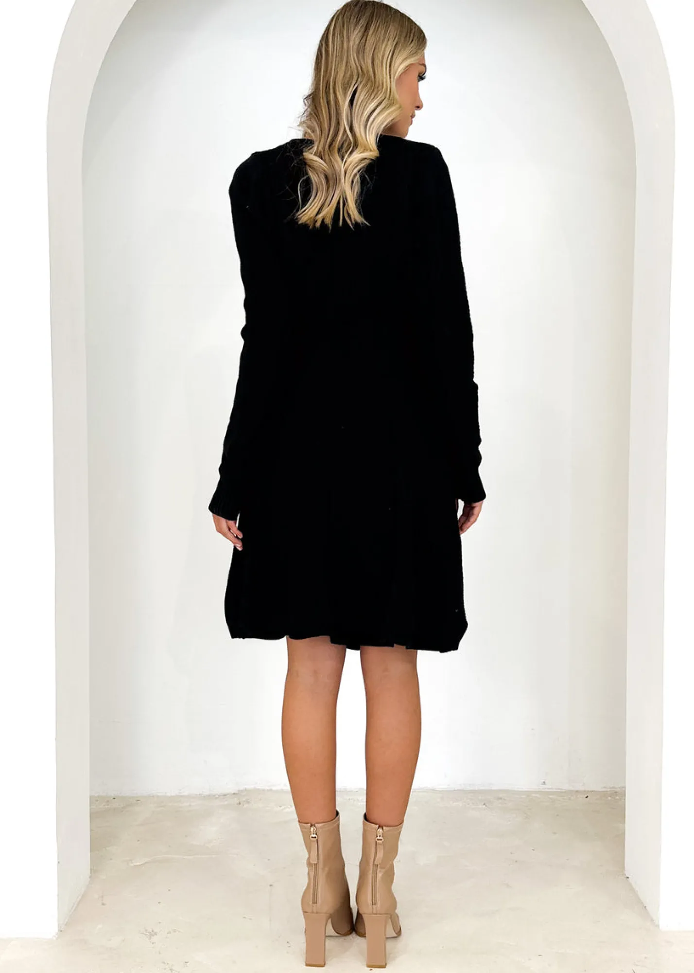 Women Gingham & Heels Knit Dresses>Gabriellah Tie Knit Dress