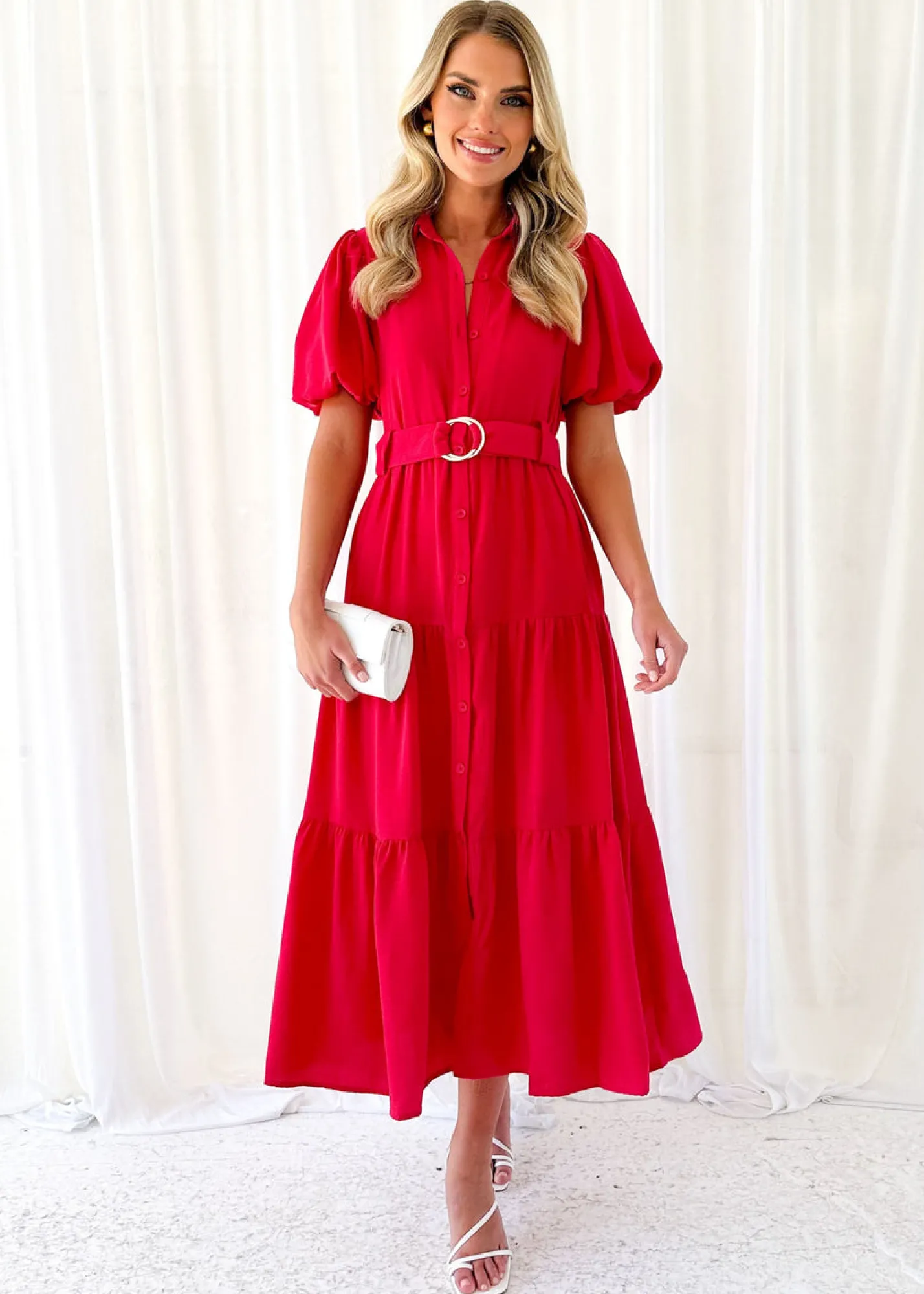 Women Gingham & Heels Midi>Garners Midi Dress