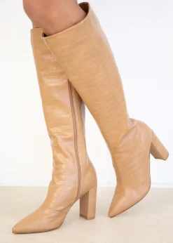 Women Gingham & Heels Shoes>Gibson Knee High Boots