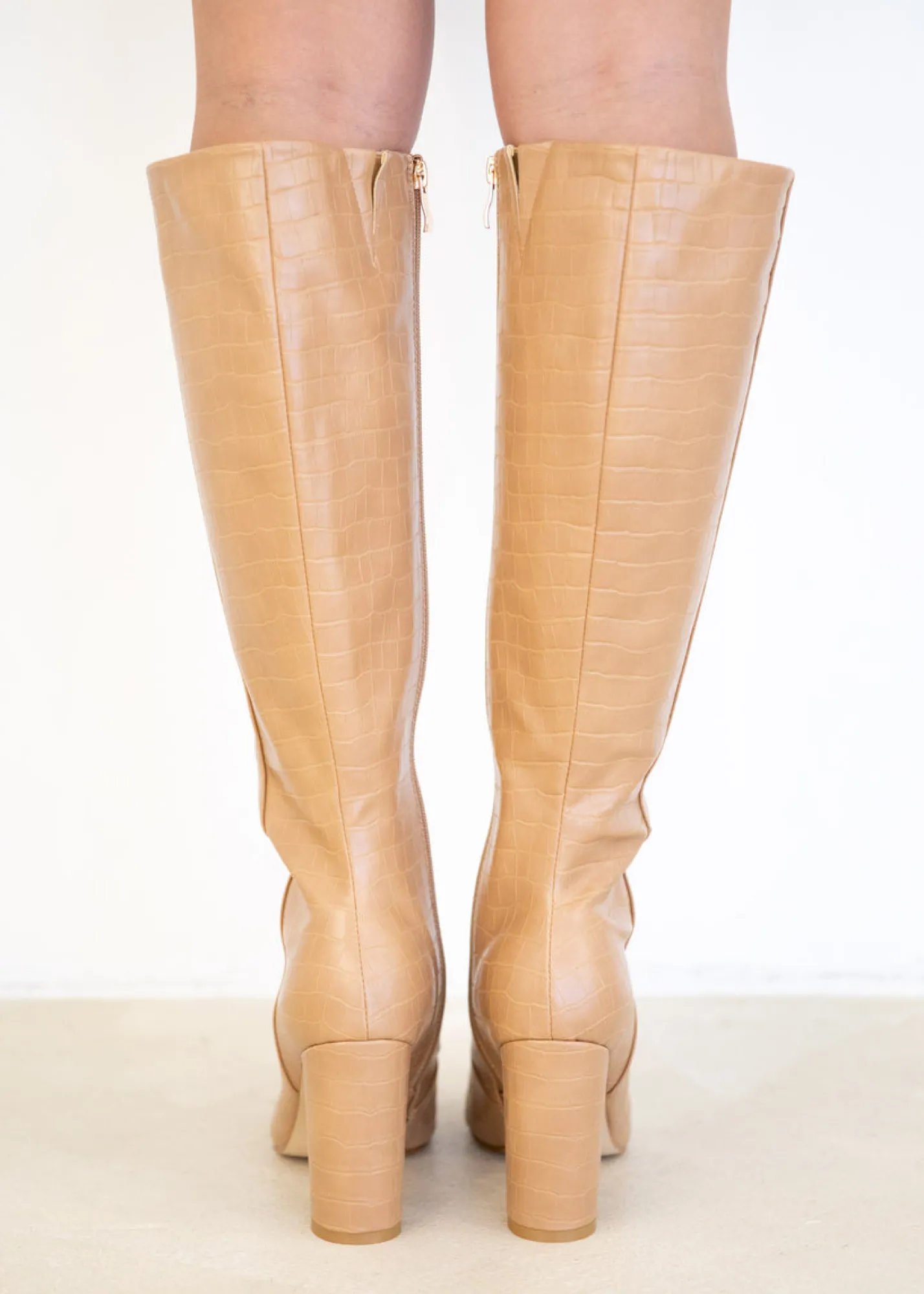 Women Gingham & Heels Shoes>Gibson Knee High Boots