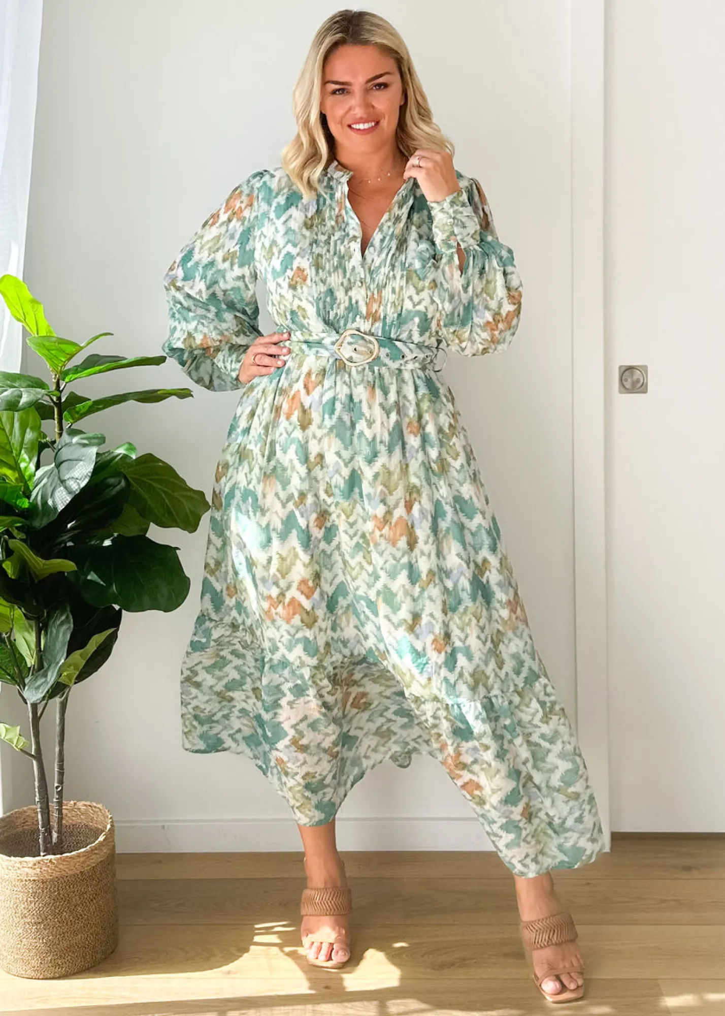 Women Gingham & Heels Maxi>Ginney Maxi Dress