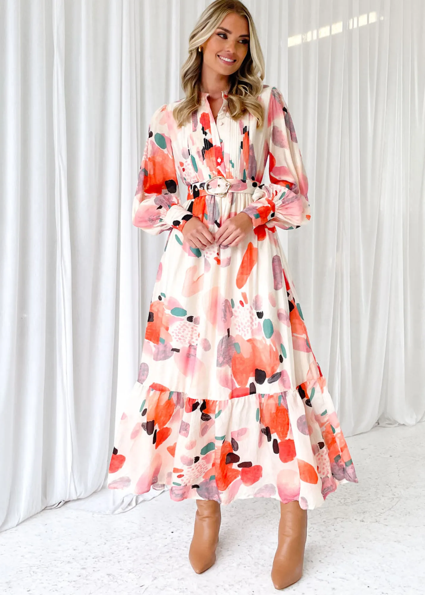 Women Gingham & Heels Maxi>Ginney Maxi Dress