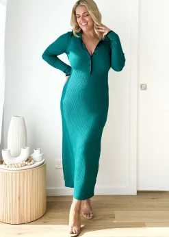 Women Gingham & Heels Knit Dresses>Harlina Knit Midi Dress