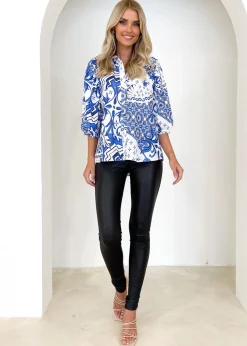 Women Gingham & Heels Blouses>Hathaway Blouse