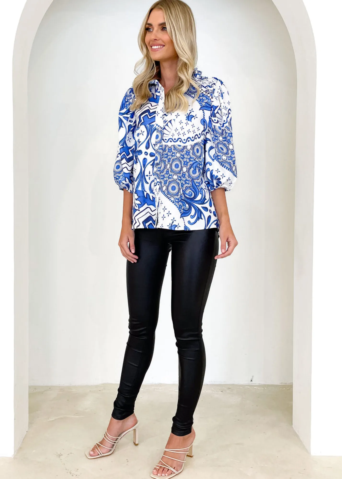 Women Gingham & Heels Blouses>Hathaway Blouse