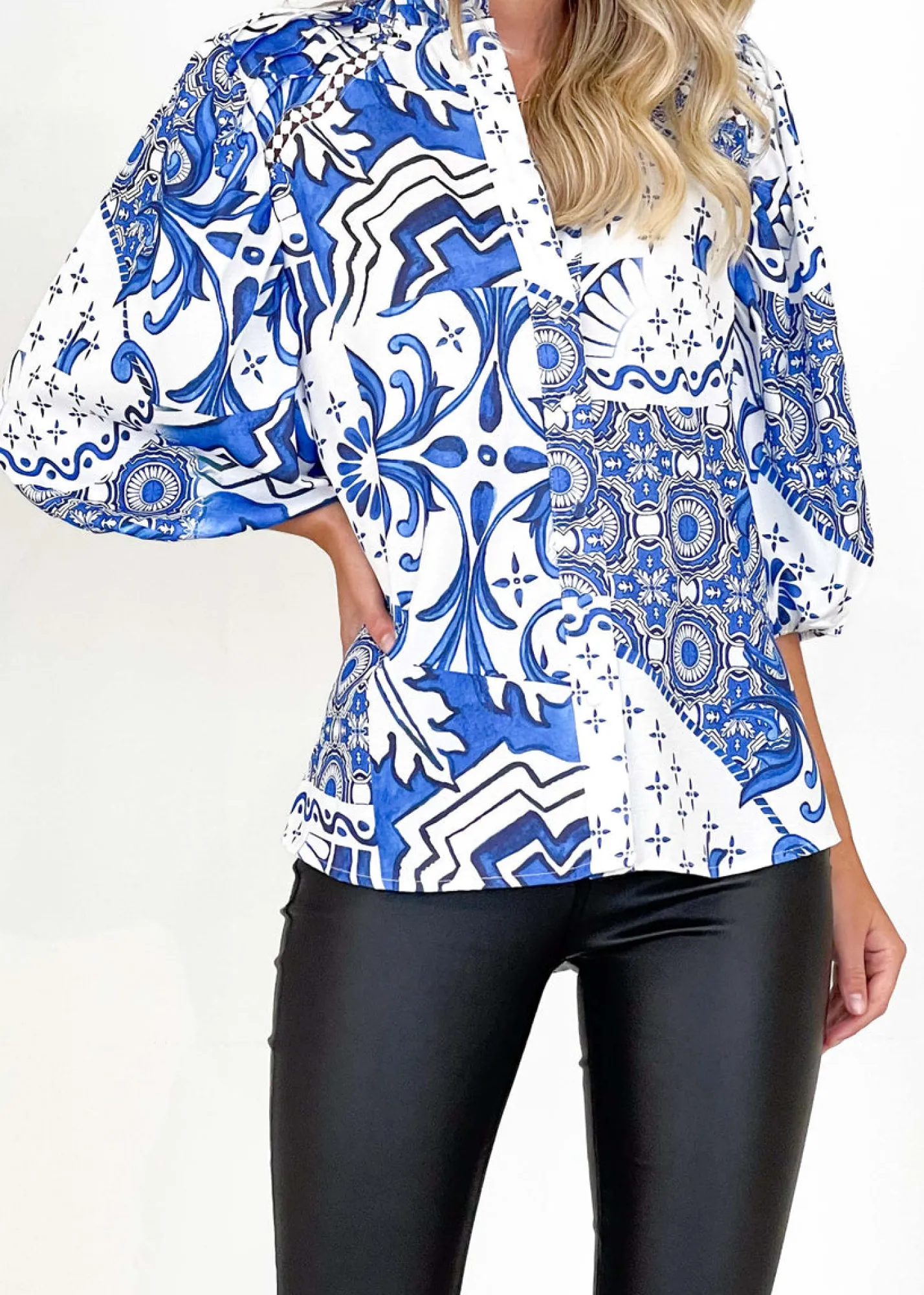 Women Gingham & Heels Blouses>Hathaway Blouse