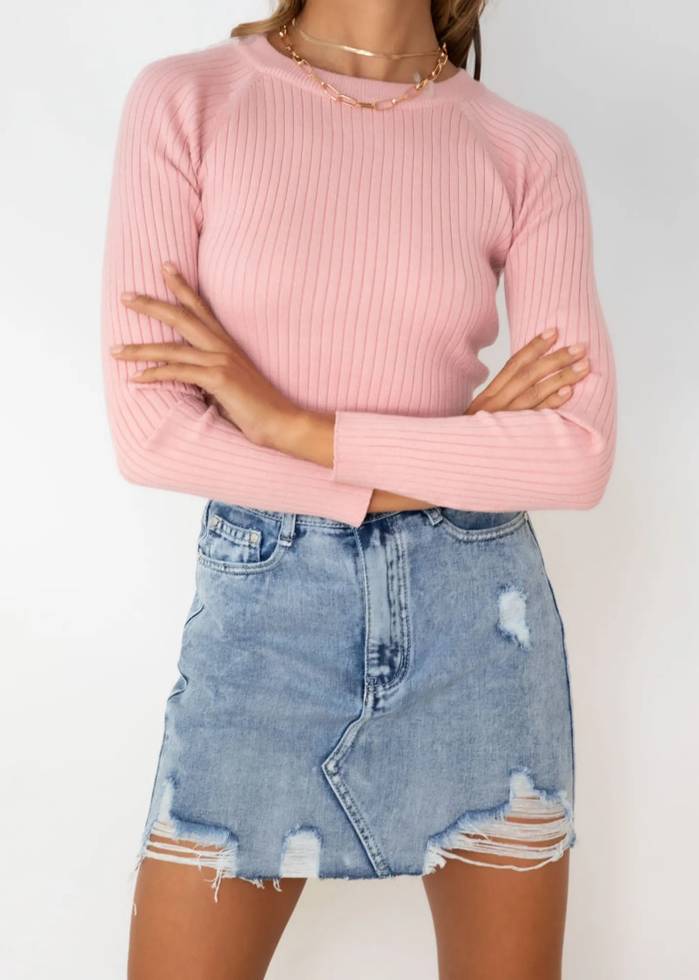 Women Gingham & Heels Knit Tops>Heavenly Sent Knit Top