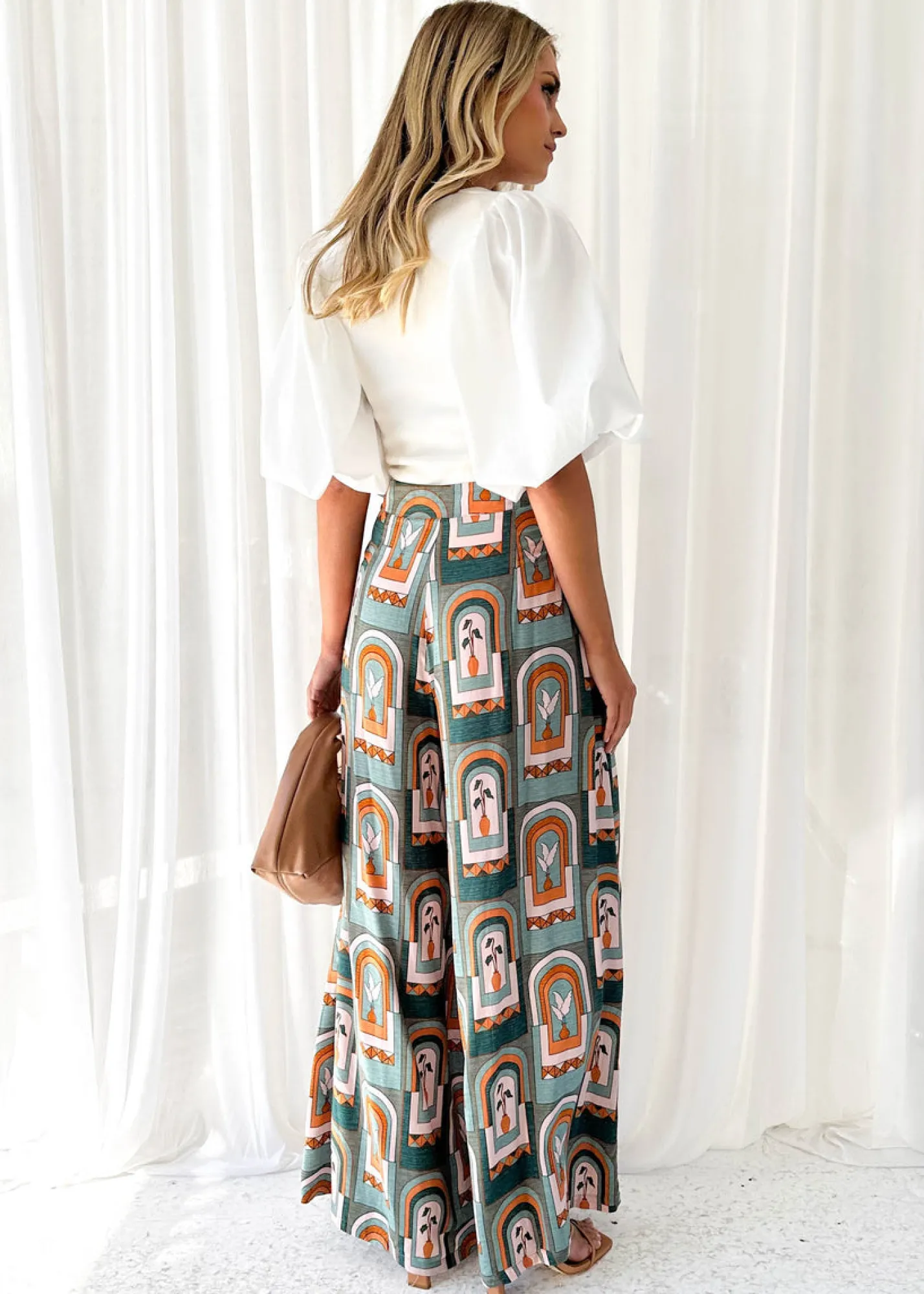 Women Gingham & Heels Pants>Hibiscus Pants