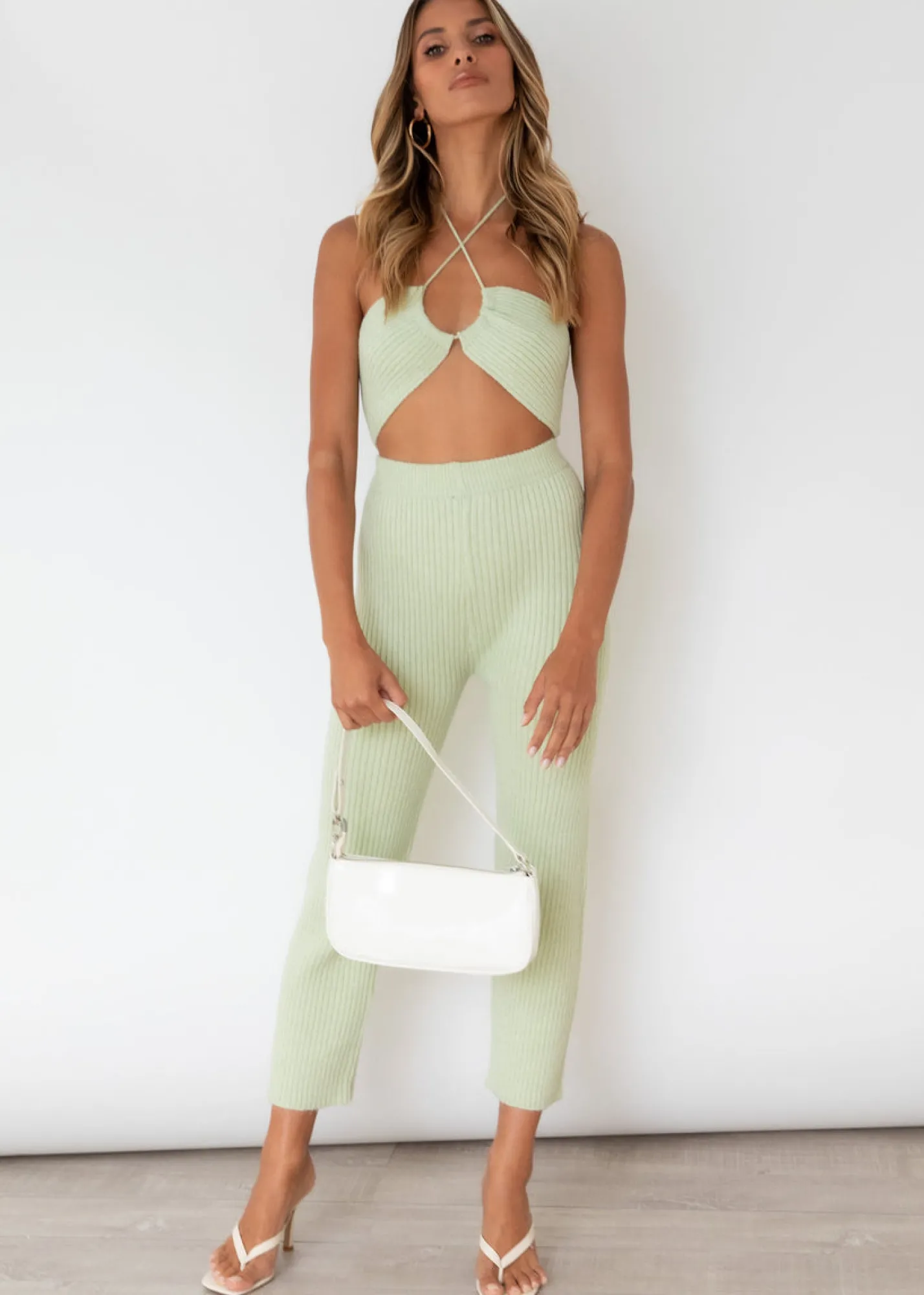 Women Gingham & Heels Knit Bottoms>In Tune Knit Pants