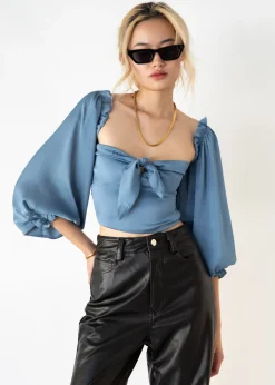 Women Gingham & Heels Crops>Inari Off The Shoulder Crop