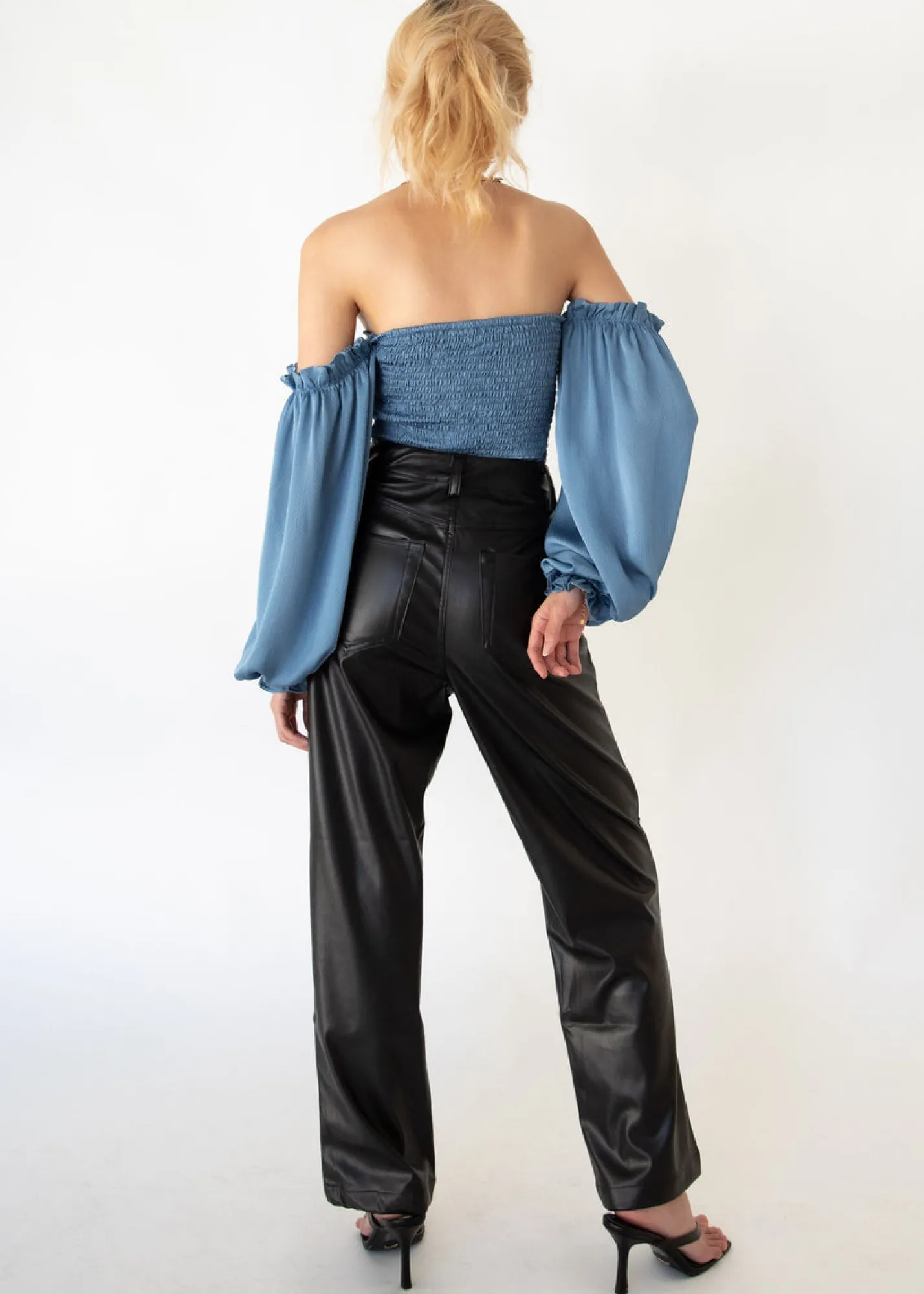 Women Gingham & Heels Crops>Inari Off The Shoulder Crop