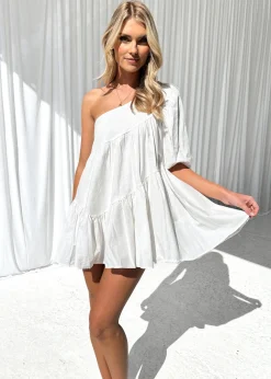 Women Gingham & Heels Short>Isolde One Shoulder Dress