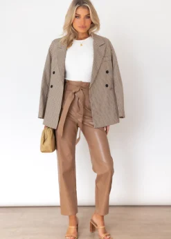 Women Gingham & Heels Pants><noscript><img width=