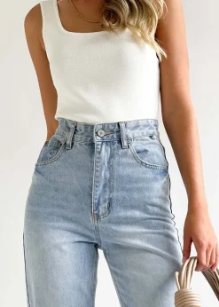 Women Gingham & Heels Jeans>Ivvy High Rise Jeans