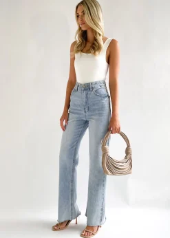 Women Gingham & Heels Jeans><noscript><img width=