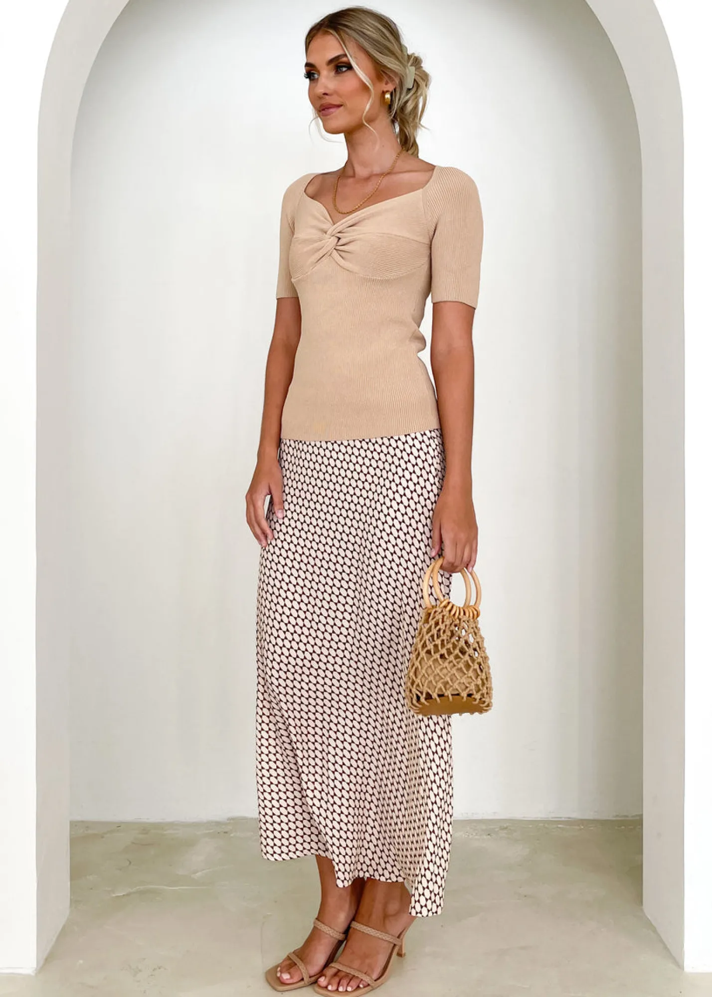 Women Gingham & Heels Knit Tops>Jannia Knit Top
