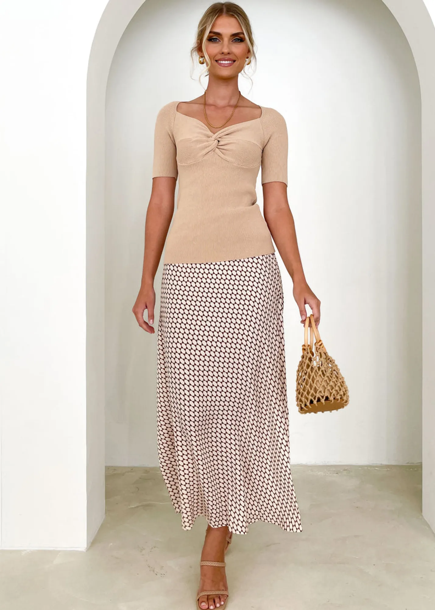 Women Gingham & Heels Basic Tops>Jannia Knit Top