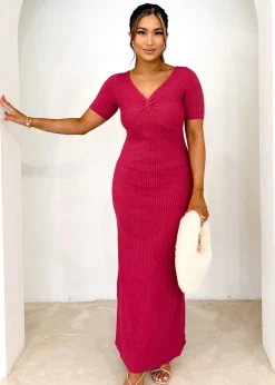 Women Gingham & Heels Knit Dresses>Jayden Knit Midi Dress