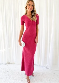 Women Gingham & Heels Knit Dresses><noscript><img width=