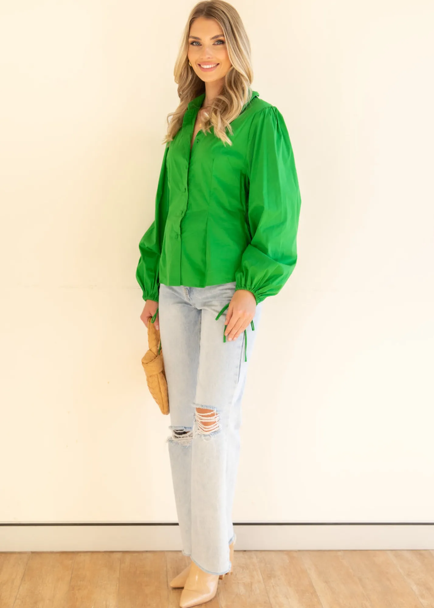 Women Gingham & Heels Sets>Jorah Shirt