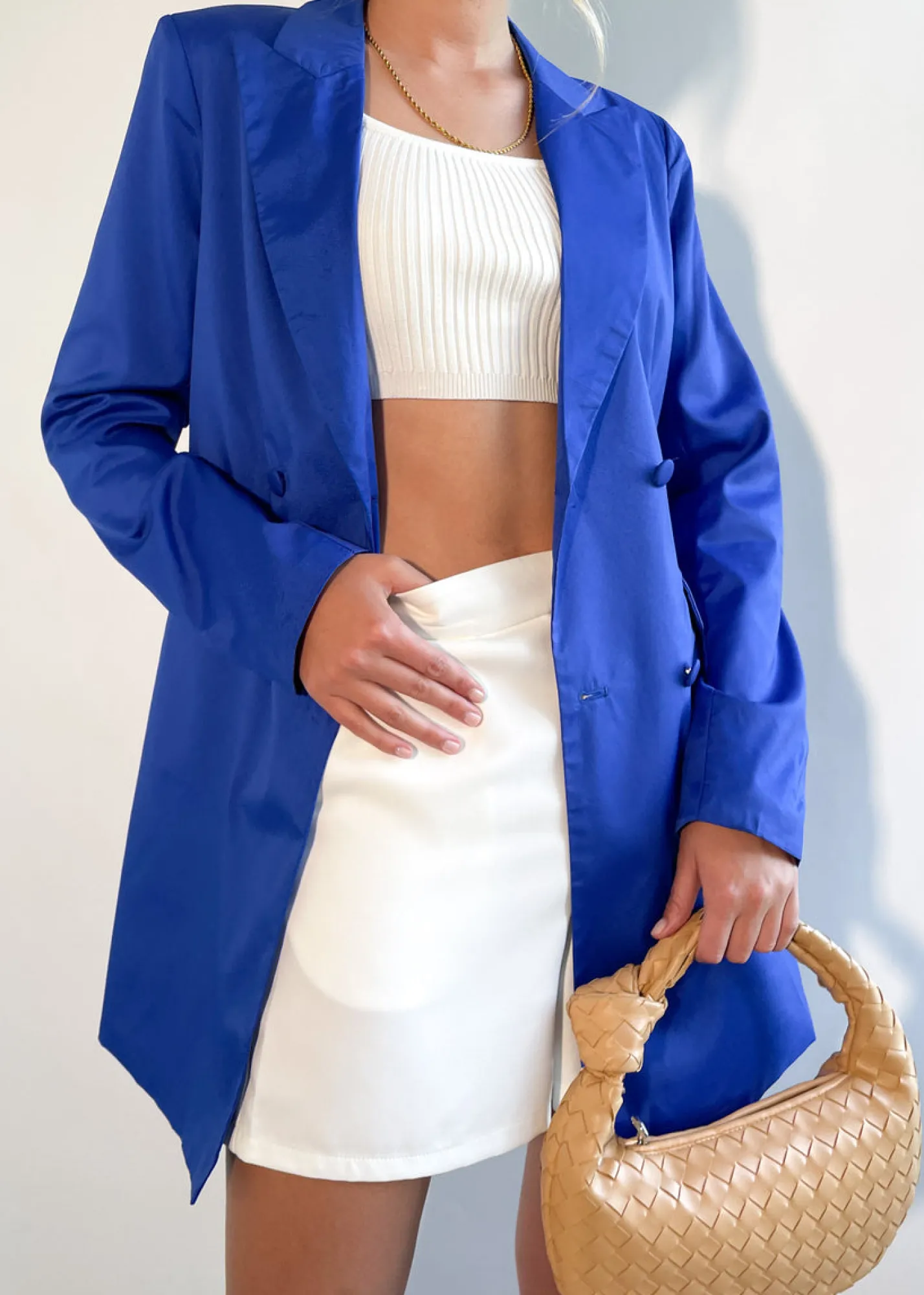 Women Gingham & Heels Sets>Juster Blazer