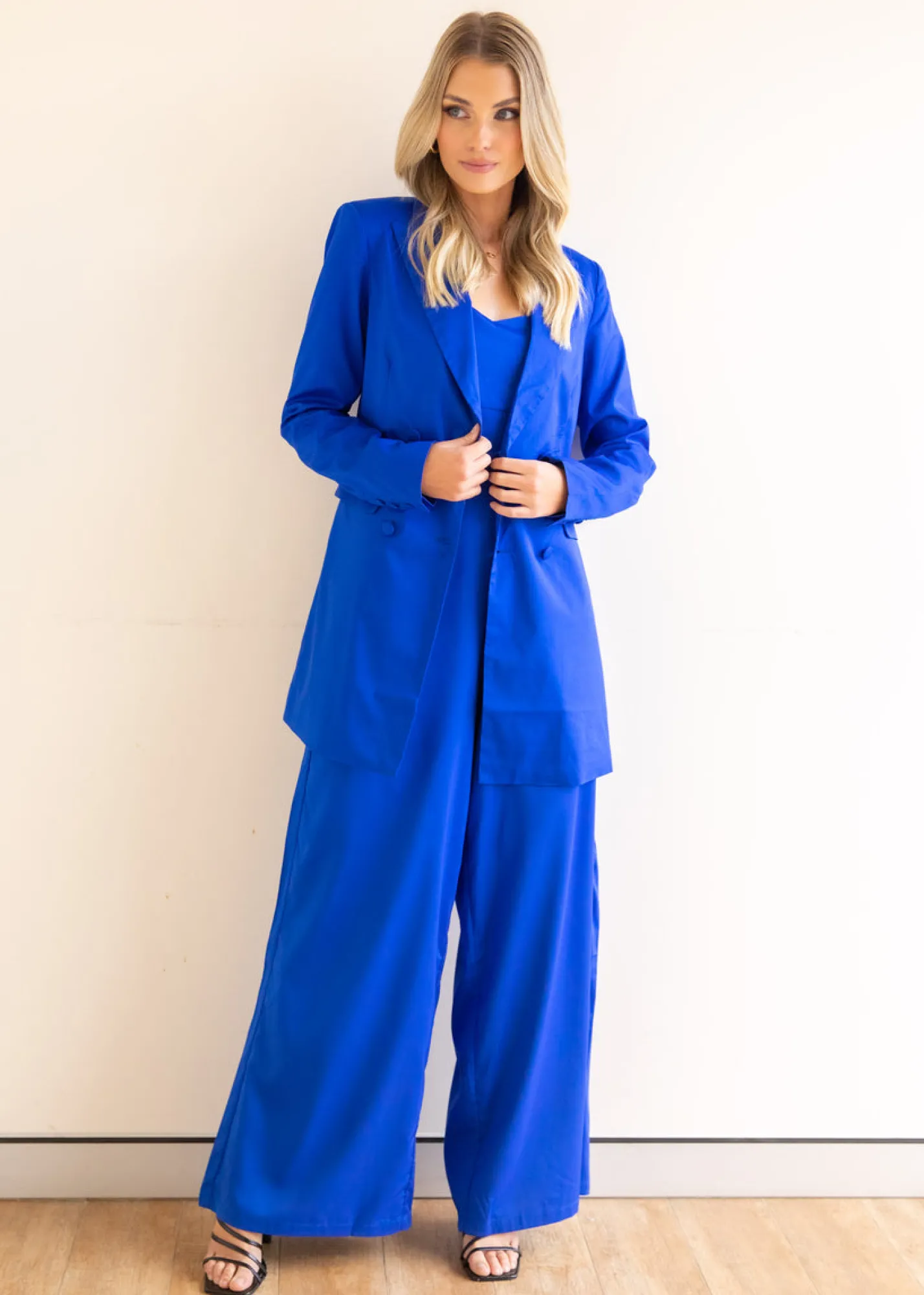 Women Gingham & Heels Sets>Juster Blazer