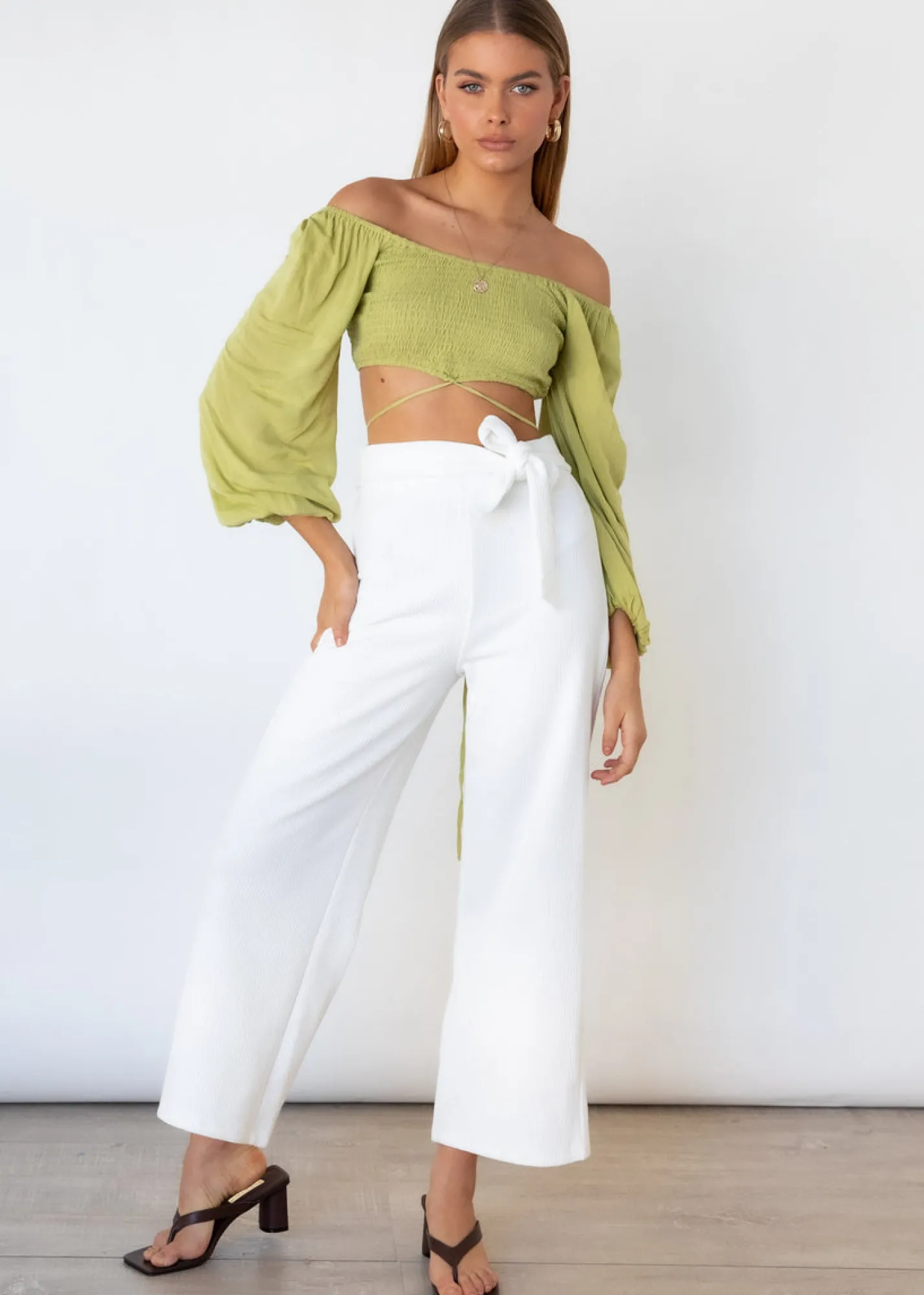 Women Gingham & Heels Knit Bottoms>Kai Knit Pants