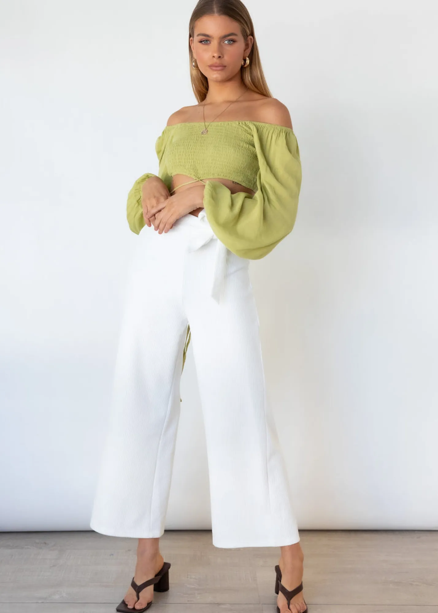 Women Gingham & Heels Knit Bottoms>Kai Knit Pants