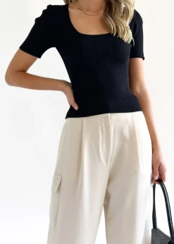 Women Gingham & Heels Basic Tops><noscript><img width=
