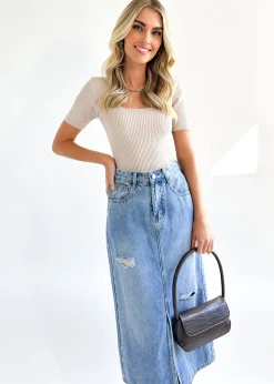 Women Gingham & Heels Knit Tops>Kaitey Knit Top