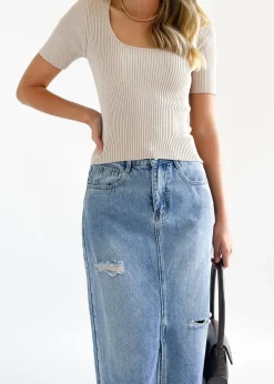 Women Gingham & Heels Knit Tops><noscript><img width=