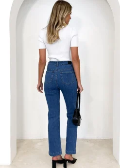 Women Gingham & Heels Jeans><noscript><img width=