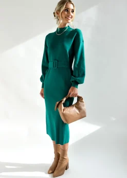 Women Gingham & Heels Knit Dresses><noscript><img width=