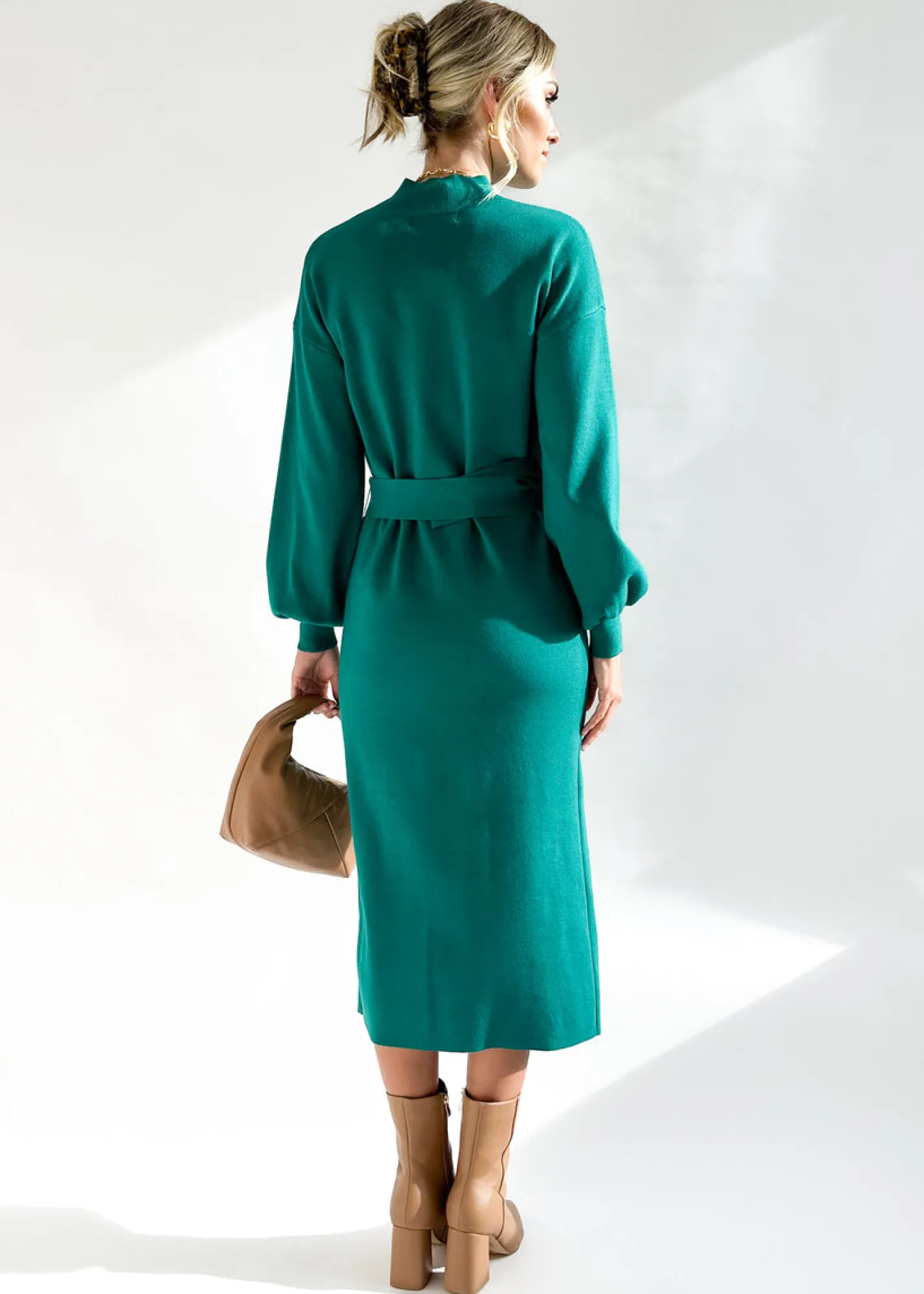 Women Gingham & Heels Knit Dresses>Kauie Knit Midi Dress