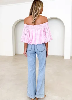 Women Gingham & Heels Blouses><noscript><img width=